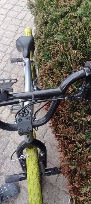 Rower BMX, szary, koła 20 cali + pegi