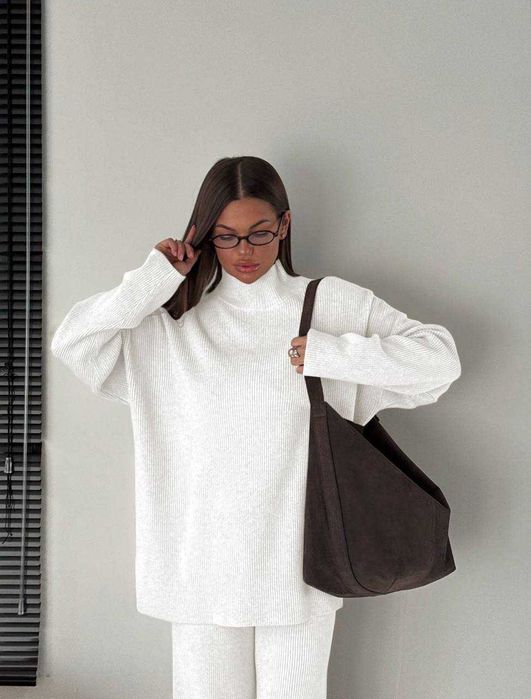 Костюм жіночий ангора светр і прямі штани | костюм женский модель 1670