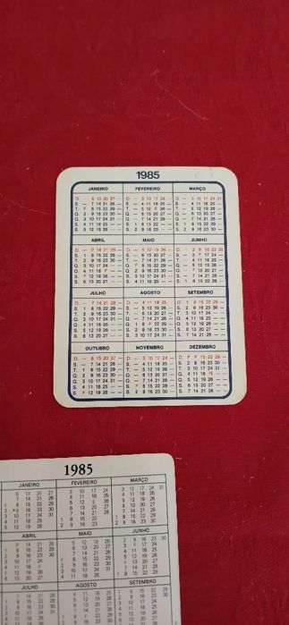 5 Calendários de bolso - Bancos Portugueses