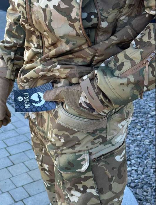 Теплий костюм Softshell На Флісі чоловічий тактичний універсальний