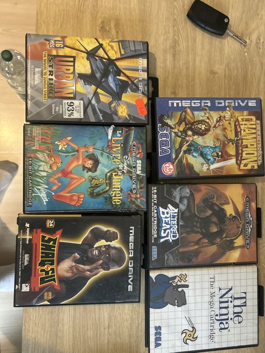 Sega zestaw Mega Drive gry oryginaly clamshell zestaw retro kolekcja