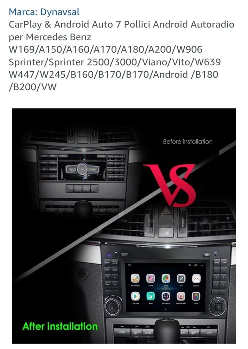 Autoradio Mercedes Benz carplay Android 10