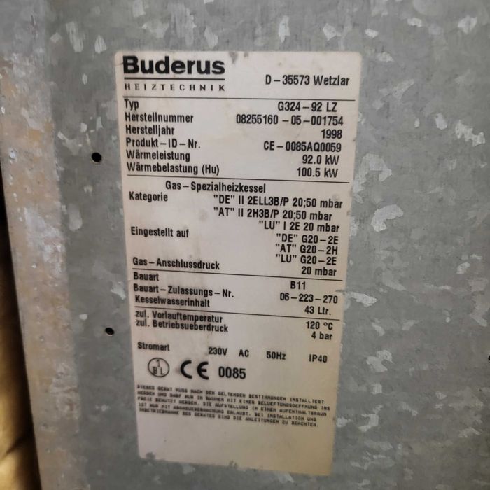 Buderus armatura gazowa