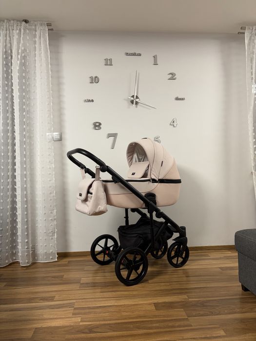 Wózek Adamex 3w1 Pudrowy róż+fotelik Avionaut