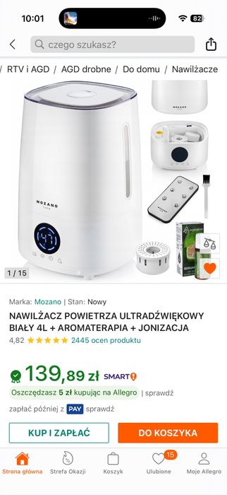 Mozano ultrasonic nawilżacz powietrza