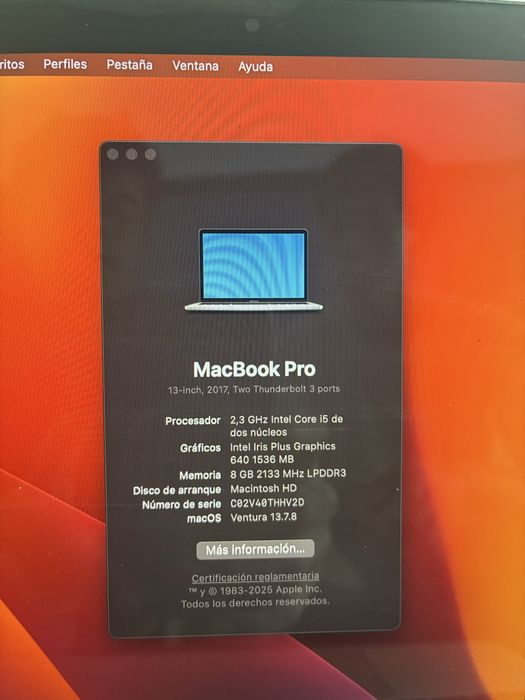 MacBook Pro 13’’ 2017 Precio Negociavel
