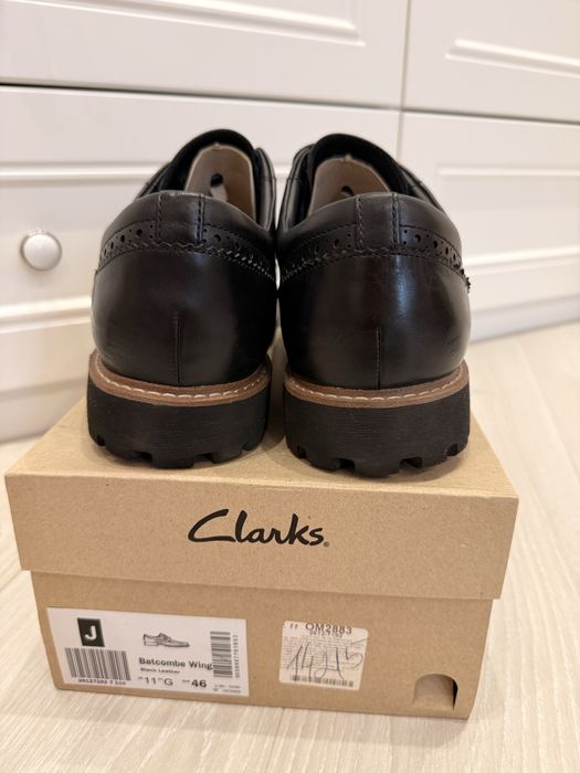 Туфлі напівчеревики чоловічі Clarks шкіра р.46