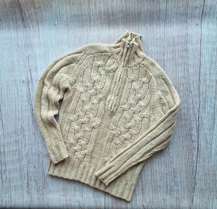 Кофта ,зип 1/3 (Active Wear) Made in France ! Шерсть. Разм.S-M