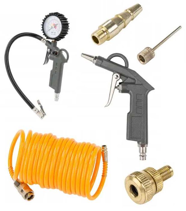Набір пневмоінструментів для компресора 6 в 1 Powermat 8 бар / 5 м