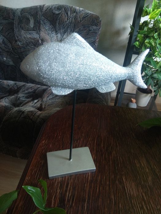 Glamour Home&You Srebrna Ryba figurka