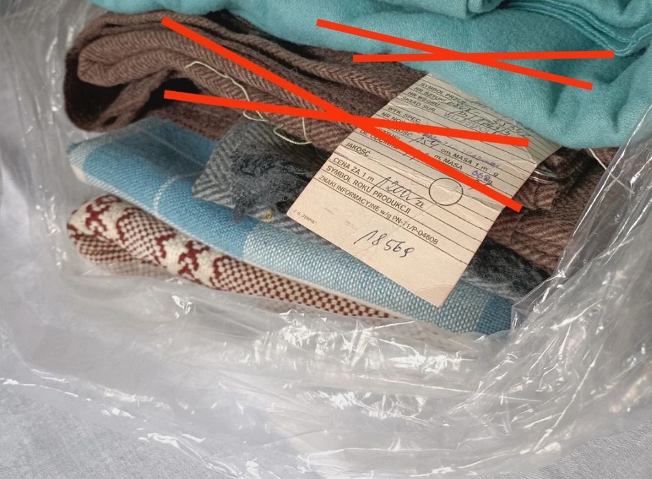 Kupony materiałów wełna