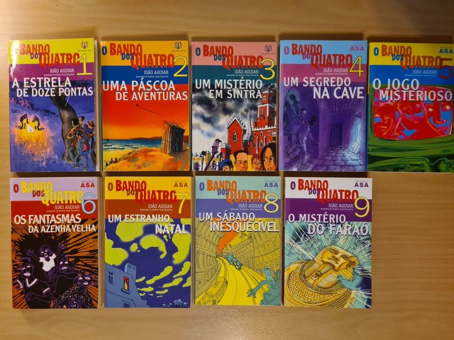 9 livros juvenis da coleção "O Bando dos Quatro" de João Aguiar