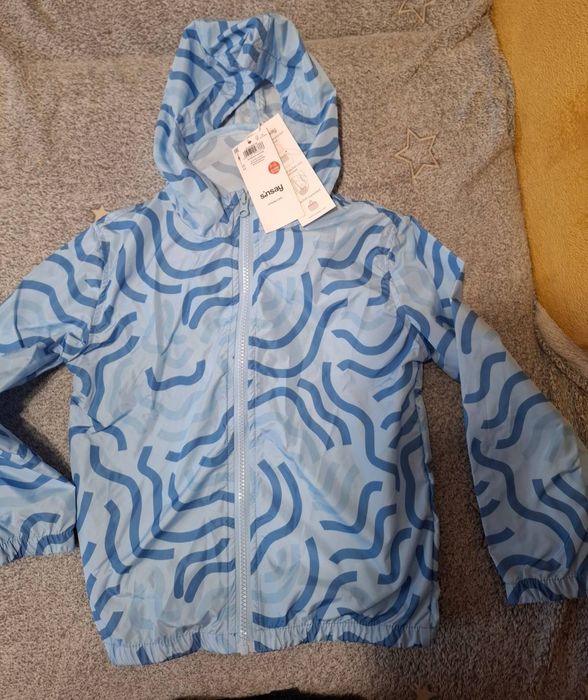 2 Kurtki chłopięce  r.122 softshell/przeciwdeszczowa