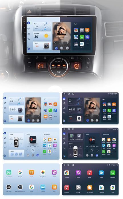 Radio 2DIN 9" Navi Android Auto CarPlay Toyota Verso R20 PL