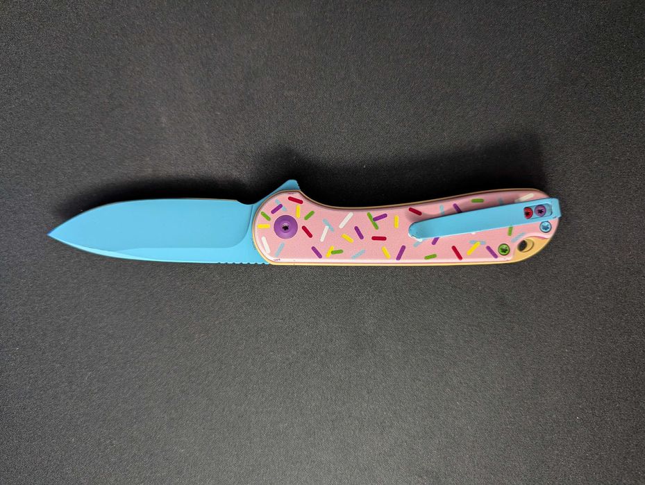Нож CIVIVI Dessert Warrior Elementum II Button Lock Pink G10 Donut