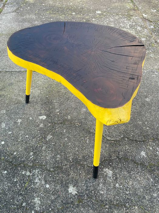 Duży owalny plaster Drewno-Stal Loft Design Industrial Black Palony