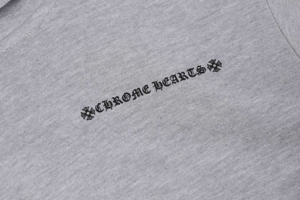 Chrome Hearts Men's Grey and White Hoodie