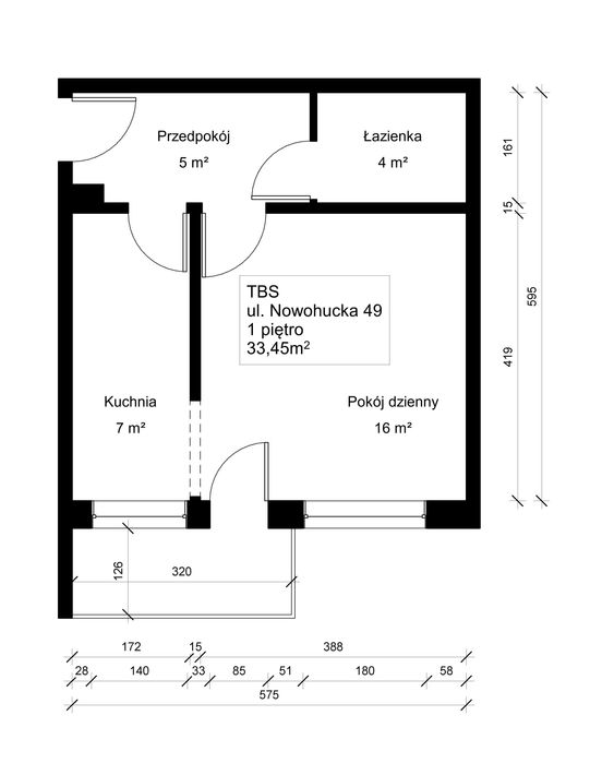 Zamienię mieszkanie TBS 33m² na większe – Kraków