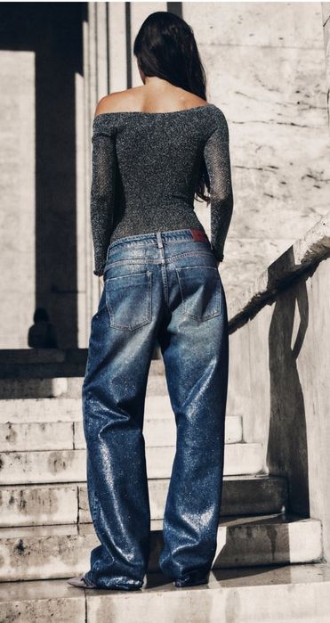 Джинсы Zara WIDE LEG  р 36 новые