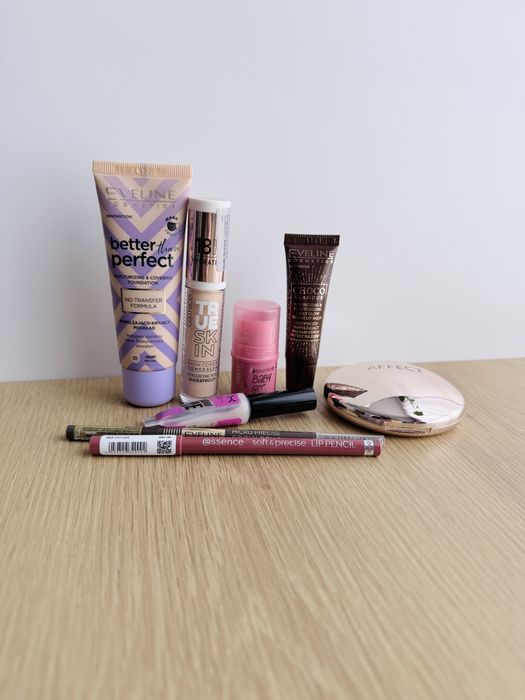 Zestaw 8 kosmetyków do makijażu eveline nyx affect catrice essence