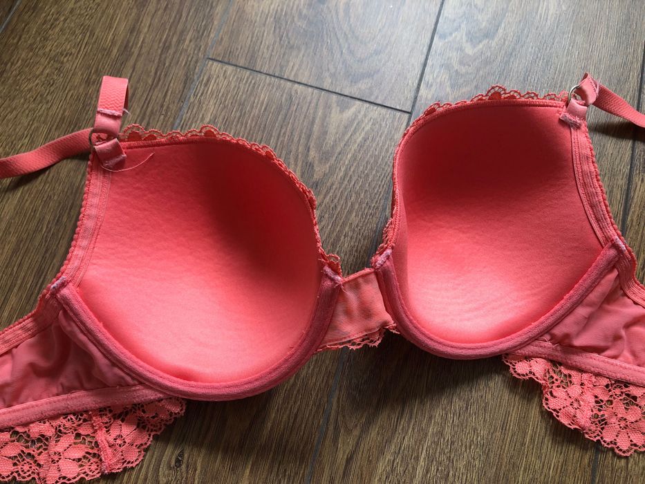 Biustonosz Etam 75 D kolor pomarańczowo - koralowy