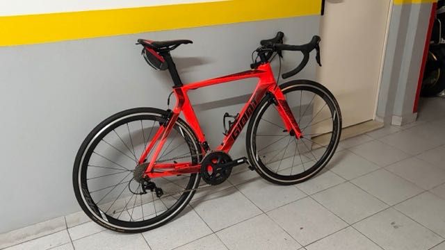 Bicicleta de estrada Gian Propel Advanced 2 – Neon Red – Tamanho S