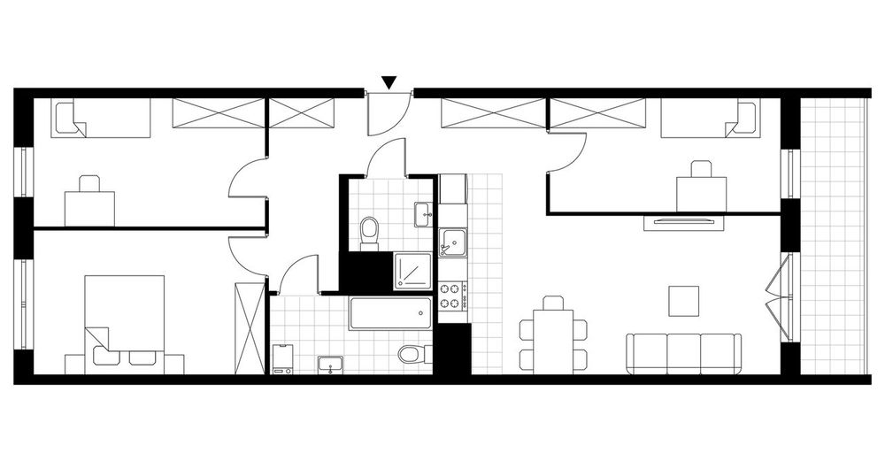 4-pokojowe mieszkanie 81m2 + loggia