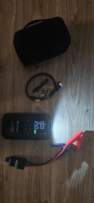 Booster rozruchowy 6000A jump starter usb powerbank kompresor pompka do koł latarka