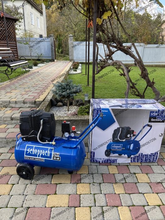 Компресор Scheppach HC51Si безшумний безмасляний, тихий компресор
