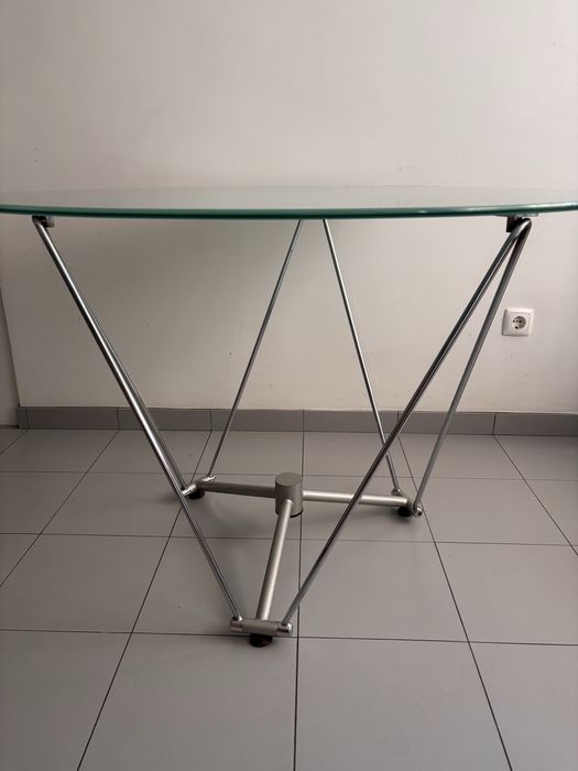 Mesa tampo vidro redonda