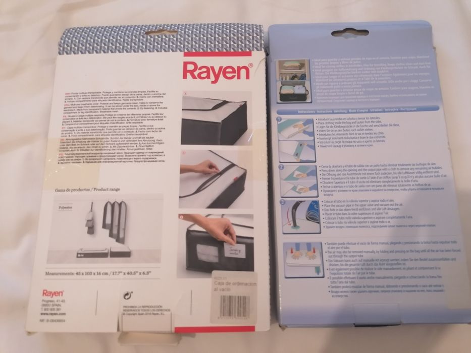 Rayen. Saco de organização em vácuo e capa multiuso transpirável
