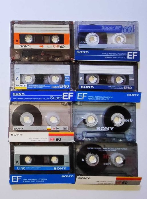Аудиокассеты Sony HF 90, EF 90