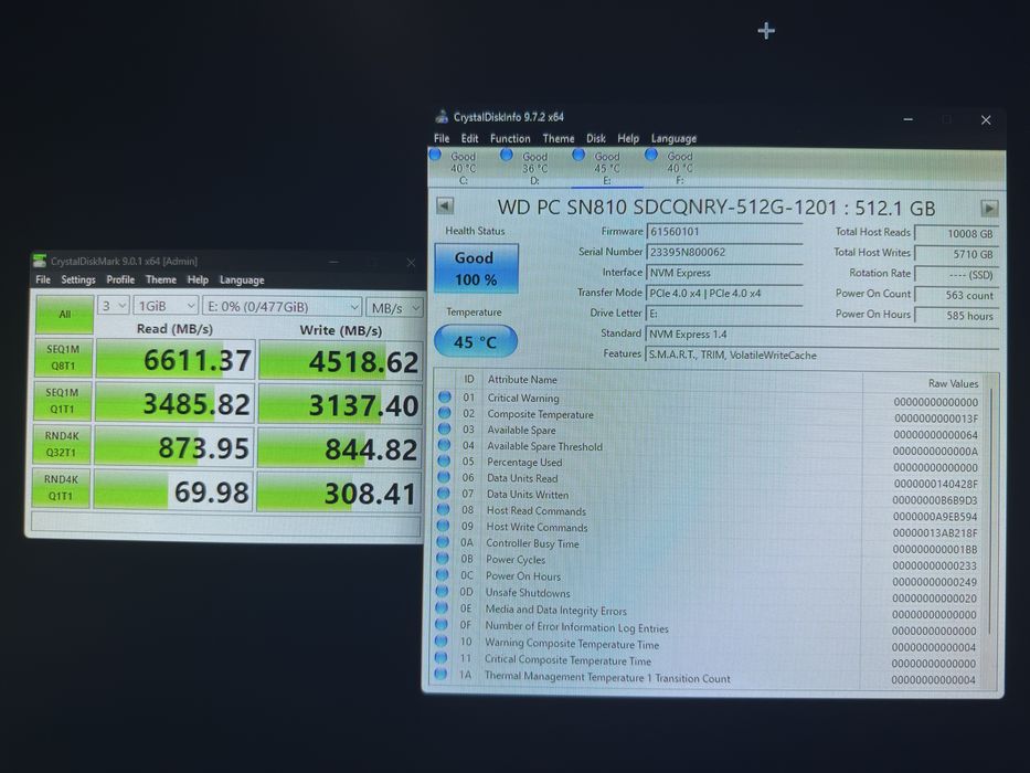 Western Digital PC SN810 NVMe SSD 512GB M.2 2280 PCIe Gen4 x4