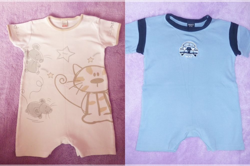 Ubrania 74-80 roz. 9-12 m. Bluzka Spodnie Śpiochy Body.