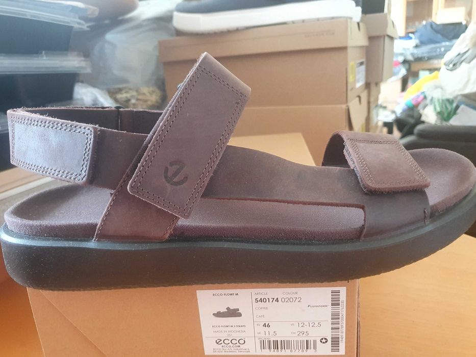 Sandały skórzane ECCO Flowt M 46 EU 29,5 CM brązowe