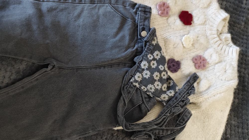 Spodnie ogrodniczki Zara 86