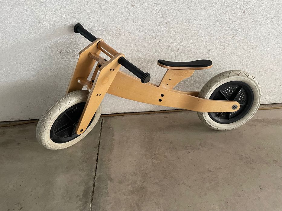 Bicicleta evolutiva / triciclo wishbone original natural 3 em 1