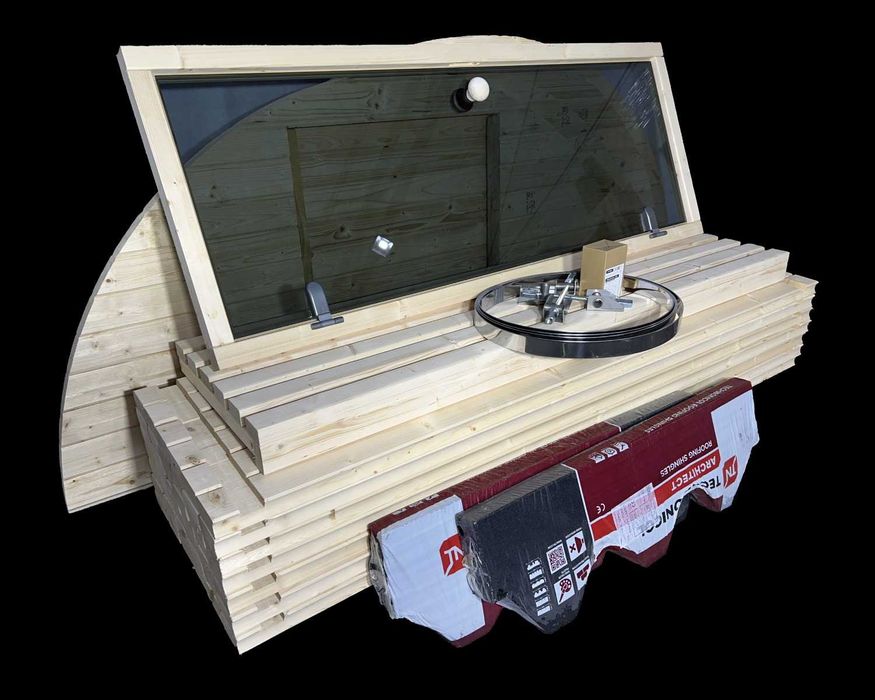 Sauna Ogrodowa Beczka do samodzielnego montażu złożenia - materiał