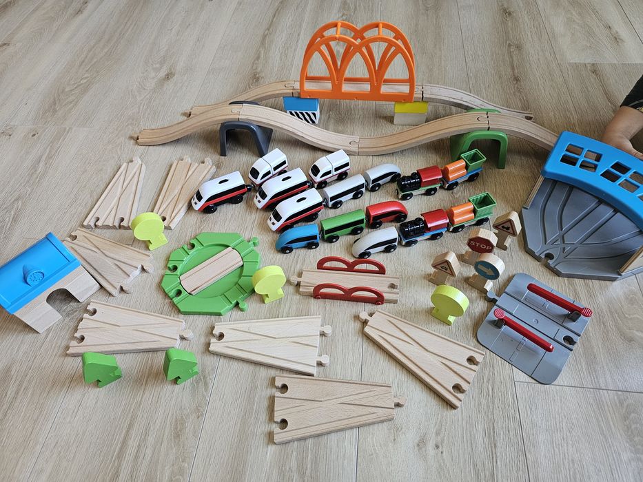 Mega zestaw kolejka Lillabo Ikea pociag tory!!!