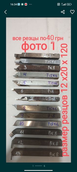 Резцы токарные новые