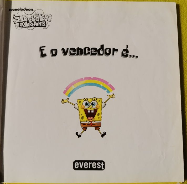 Livro Infantil SpongeBob Square Parts nickelodeon E o vencedor é