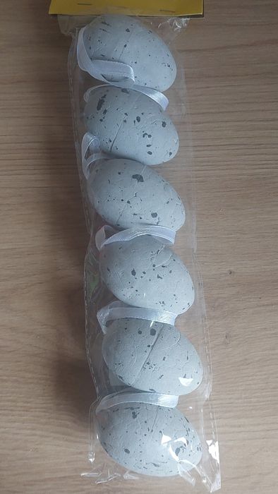 Jajka wielkanocne styropianowe 6szt wys 6cm