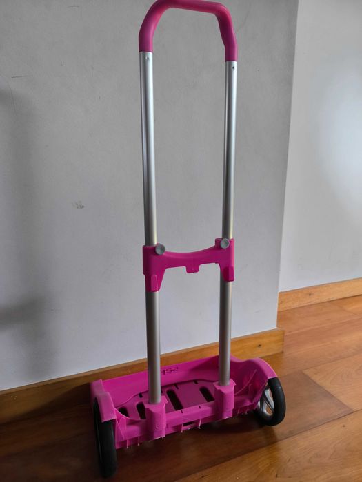 Carro para mochila escolar, alumínio, dobrável, rodas silenciosas