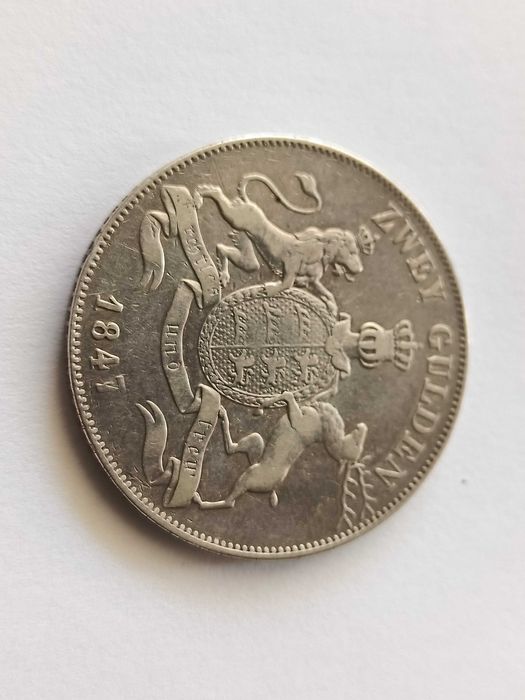 2 Guldeny 1847 Wintenbergia Wilhelm l Srebro