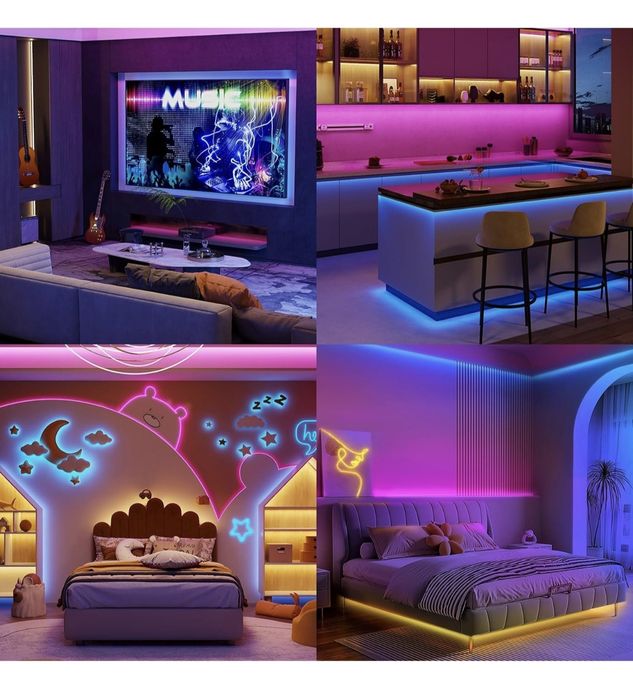 Kit LED's 20m RGB com APP e comando