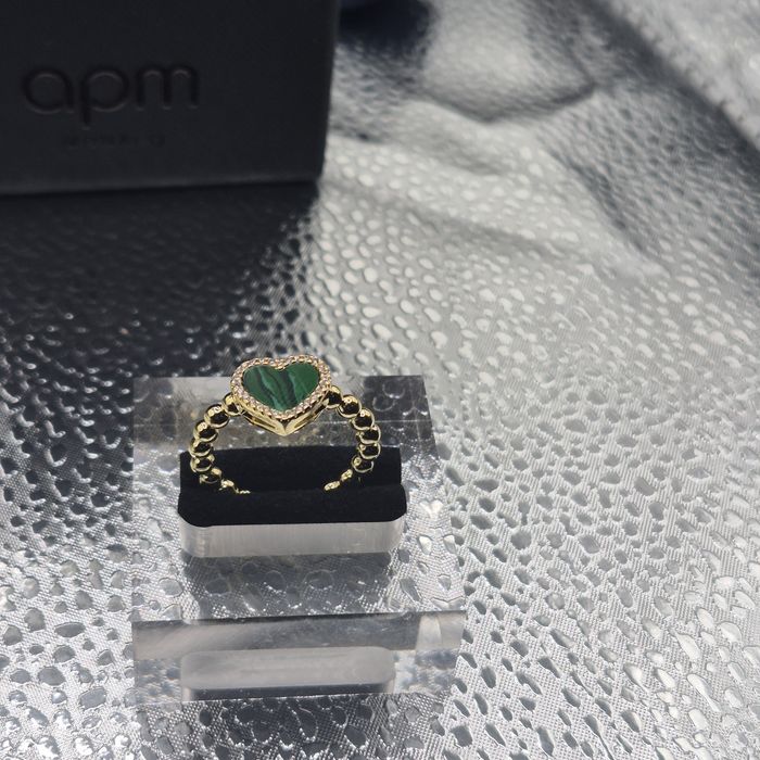 Anel APM Monaco Malachite Heart