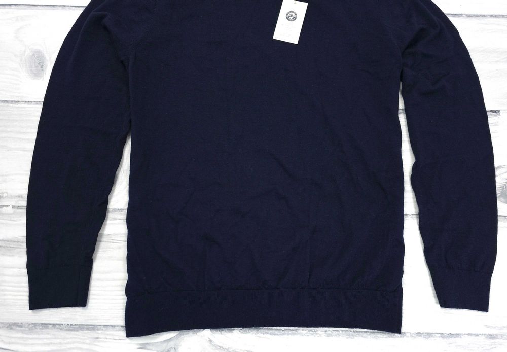 DRESSMANN Sweater Navy 100% Merino Wool Męski Sweter XL