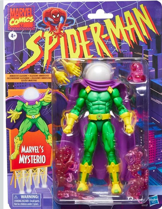 Marvel Legends Series Marvel's Mysterio, Retro Spider-Man Kolekcjonerska Figurka Akcji 15 cm