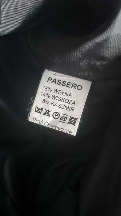 Plaszcz prosty Passero wełna r M