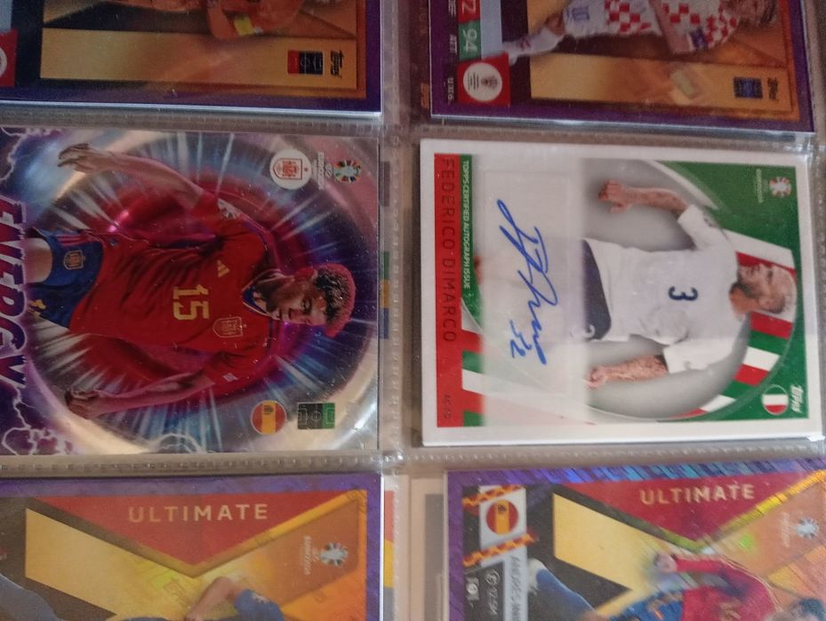 Cartas de coleção Topps.